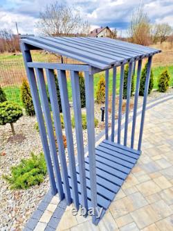 Abri à bûches en bois pour bois de chauffage de jardin extérieur Modèle 25