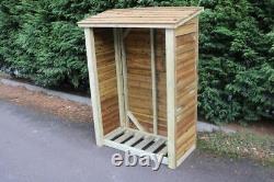 Abri à bûches robuste pour jardin en bois 6X4 (Hauteur pi x Largeur pi)