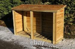 Abri à bûches robuste pour jardin en bois (LIRE LA DESCRIPTION DIFFÉRENTES TAILLES DISPONIBLES)