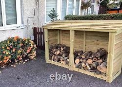 Abri à bûches robuste pour jardin en bois (LIRE LA DESCRIPTION DIFFÉRENTES TAILLES DISPONIBLES)