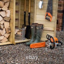 Abri à outils verrouillable en bois pour bûches de bois de chauffage 6'5 x 2'3 pieds Garantie de 15 ans Livraison gratuite