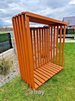 Abri de bûches en bois pour le stockage de bois de chauffage en extérieur dans le jardin Modèle 26