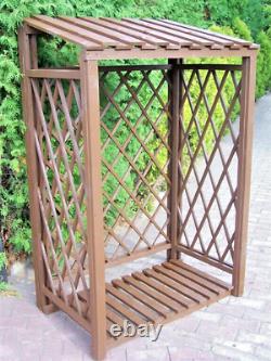 Abri de jardin en bois pour bois de chauffage en plein air - Modèle 10