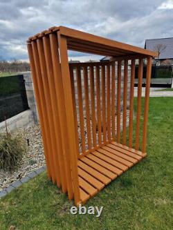 Abri de jardin en bois pour le stockage de bois de chauffage en plein air - Modèle 26