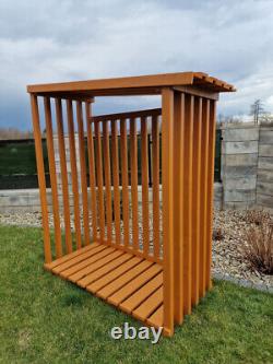 Abri de jardin en bois pour le stockage de bois de chauffage en plein air - Modèle 26