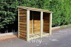 Abri de jardin en bois robuste pour bûches 4X5 (hauteur pieds x largeur pieds)