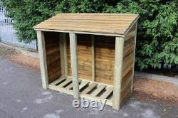 Abri de jardin en bois robuste pour bûches 4X5 (hauteur pieds x largeur pieds)