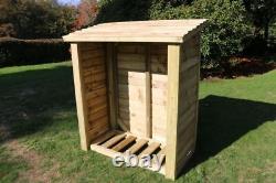 Abri de jardin en bois robuste pour bûches 5X4 (Hauteur pieds x Largeur pieds)