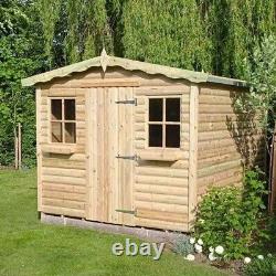 Abri de jardin en bois traité Tanalised Hobby Apex 8x6 20mm - POSE DISPONIBLE Bâtiment à rainure et languette