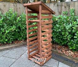 Abri de jardin pour bûches de bois de chauffage en bois extra grand et extra haut