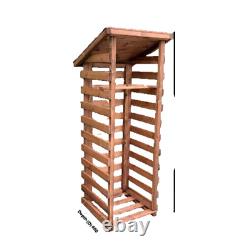 Abri de jardin pour bûches de bois de chauffage en bois extra grand et extra haut