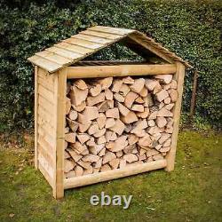 Abri pour bûches en bois Apex, rangement pour bois de chauffage, abri extérieur en bois W1500xH1550xD750mm.
