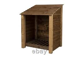 Arbor Garden Solutions Wooden Log Store 4ft (1 Mètre Cube De Capacité) W-99cm, H