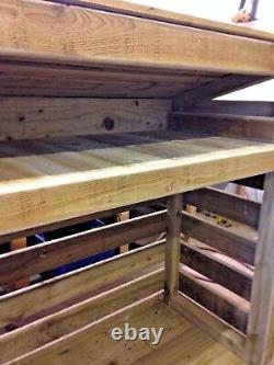 Best Wooden Slatted Log Store- 4 Pieds, Main Lourde Faite, Traitement De Pression