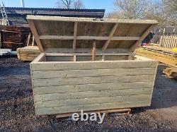 Boîte de rangement en bois robuste pour jardin avec rangement de bûches