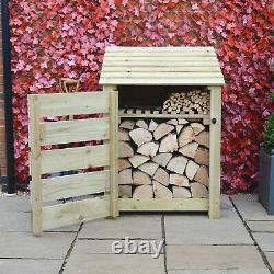 Burley 4ft Outdoor Wooden Log Store Également Disponible Avec Portes Uk Hand Made