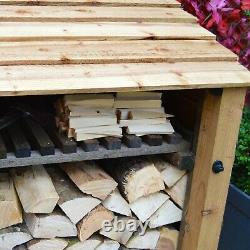 Burley 4ft Outdoor Wooden Log Store Également Disponible Avec Portes Uk Hand Made