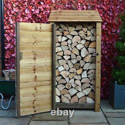 Burley 6ft Outdoor Wooden Log Store Également Disponible Avec Portes Uk Fait À La Main