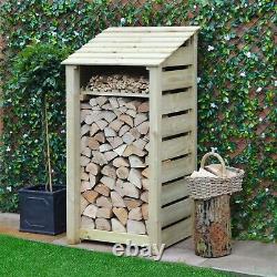 Burley 6ft Outdoor Wooden Log Store Également Disponible Avec Portes Uk Fait À La Main