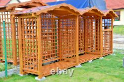 Cabane à bûches en bois pour stocker du bois de chauffage à l'extérieur dans le jardin, modèle 16