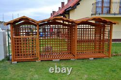 Cabane à bûches en bois pour stocker du bois de chauffage à l'extérieur dans le jardin, modèle 16