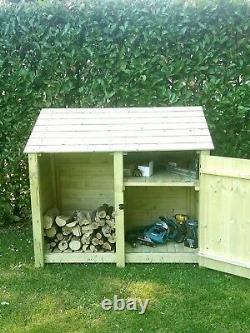 Cottesmore Outdoor Wooden Log Store Disponible Avec Portes