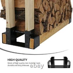 Empileur de bûches pour cheminée avec rangement en bois pour bûches de bois de chauffage
