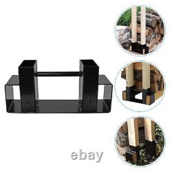 Empileur de bûches pour le stockage du bois de chauffage dans le support de rangement de la cheminée Organisateur d'outils en bois