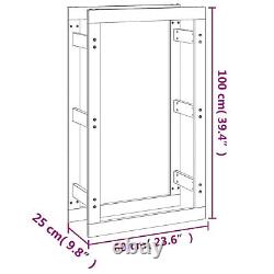 Étagère à bois de chauffage en pin massif Support à bûches en bois Cabane à bois Porte-bûches Bois de charpente U5C6