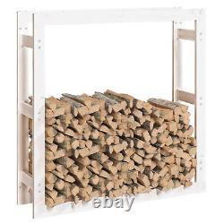 Étagère à bois de chauffage en pin massif, cabane à bûches en bois, abri à bois, support à bûches en bois, planche de bois R8G5