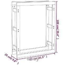 Étagère à bois de chauffage en pin massif, magasin de bûches en bois, abri en bois, porte-bûches, bois de construction L0P3