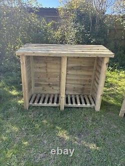 Etagère à bois de chauffage robuste pour le jardin en plein air de 5 pieds