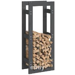 Étagère à bûches en pin massif pour bois de chauffage, cabane à bûches en bois, support à bûches, bois de charpente N7M1