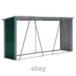 Étagère de stockage en bois pour bûches de 11 pieds de large, robuste et simple, abri pour bois de chauffage à l'extérieur