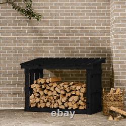 Étagère en bois massif pour bûches de pin, stockage de bois de chauffage en bois, abri en bois, support de bûches, bois de charpente H6Z4