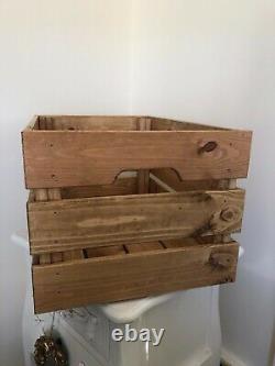Grande boîte en bois de conception pour le rangement de petit bois d'allumage dans le jardin à la maison, cadeau.