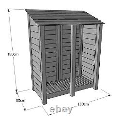 Hangar de rangement d'outils en bois et de bûches Hambleton 6 pieds de haut x 6 pieds de large Unité de stockage d'outils