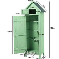 Lockable Wooden Outdoor Garden Shed Log Lawn Tower Tool Store Armoire Unit House