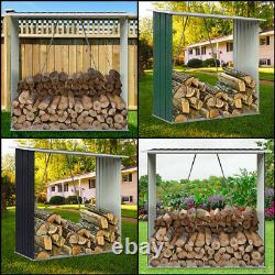 Magasin De Bois Acier Lourd Log Magasin Cheminée Jardin Wood Wood Wood Firewood Storage