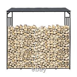 Magasin de bois en métal lourd pour le stockage de bûches de bois de chauffage de jardin