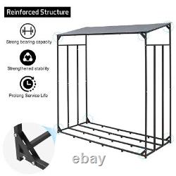 Magasin de bois en métal lourd pour le stockage de bûches de bois de chauffage de jardin
