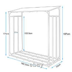 Magasin de bois en métal lourd pour le stockage de bûches de bois de chauffage de jardin