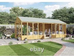 Maison d'été en bois BillyOh avec entrée double et rangement de jardin en bois de 20 x 10.
