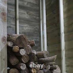 Pression En Bois Traitée Double Log Store 3x6 Stockage Timber Garden Pent 3ft 6ft