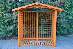 Range-bûches en bois pour le stockage de bois de chauffage en extérieur dans le jardin, cabane à bûches Modèle 1