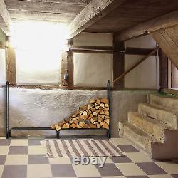 Rangement de bois de chauffage en métal pour bûches de bois pour cheminée extensible