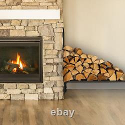 Rangement de bûches en métal pour bois de chauffage pour cheminée extensible
