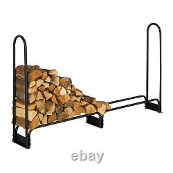 Rangement en métal pour bûches de bois de chauffage pour cheminée extensible