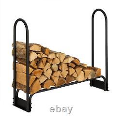 Rangement en métal pour bûches de bois pour cheminée extensible