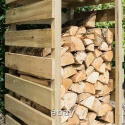 Rowlinson Narrow Wood Log Magasin De Bois Étagère De Kindling Jardin Entreposage